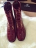 Boots patent leather burgundy and black 